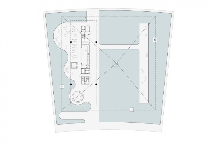 Pavilhão do Brasil na Expo Dubai 2020, planta térreo, Dubai, Emirados Árabes Unidos, 2020. Arquitetos José Paulo Gouvêa, Marta Moreira, Martin Benavidez e Milton Braga / Ben-Avid + JPG.ARQ + MMBB Arquitetos<br />Imagem divulgação/disclosure image/divulgación  [Ben-Avid + JPG.ARQ + MMBB Arquitetos]