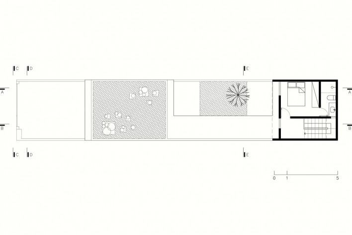 Vila Matilde's House, upper floor plan. Terra e Tuma architects