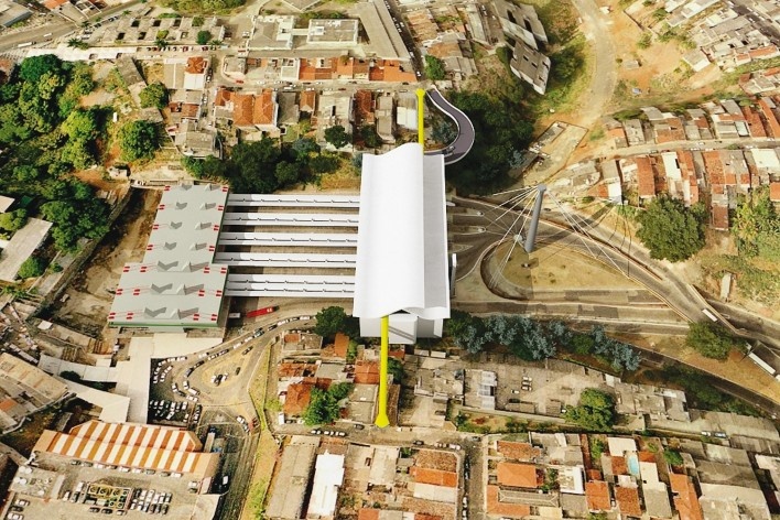 Recuperação da Estação da Lapa e Shopping Center, perspectiva do conjunto. Arquiteto João Filgueiras Lima, Lelé<br />Imagem divulgação 