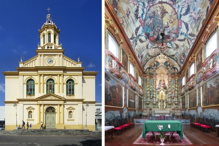 Igreja Matriz da Candelária, fachada e interior restaurados, Itu SP<br />Fotomontagem Victor Hugo Mori, 2019 