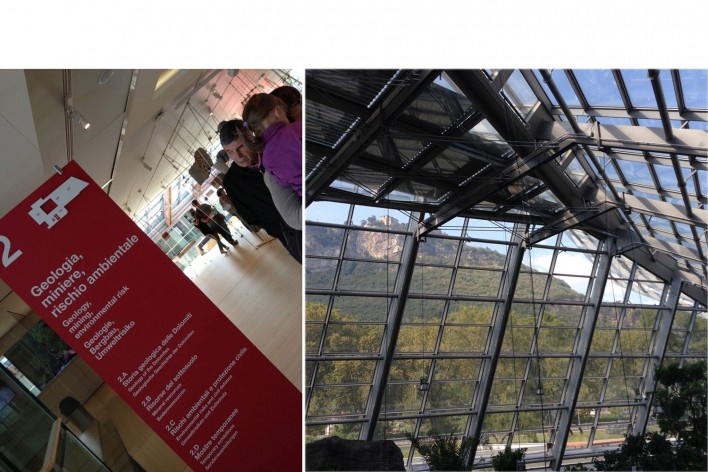 Left, aspect of signaling pathways museological. Right, transparency in the composition of the botanical garden attached.
<br />Foto Fabio Jose Martins de Lima 