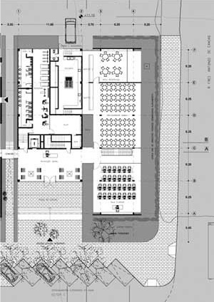 Planta térreo – nível +12,30m<br />Imagem do autor do projeto 