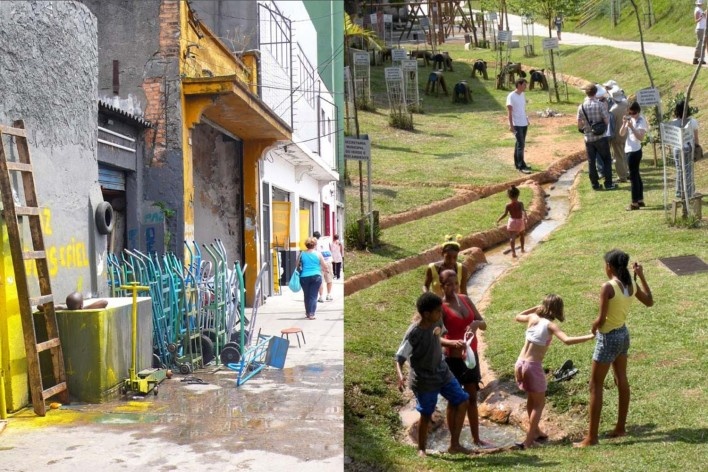 Reaproximar a cidade às águas<br />Fotos João Yamamoto (2009) e Fernando de Mello Franco (2009) 
