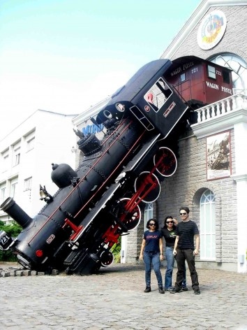 Museu a Vapor, constituído de forma temática enquanto atrativo turístico e com finalidade de lembrar o acidente que ocorreu com a locomotiva<br />Foto Sérgio Antonio dos Santos Jr 
