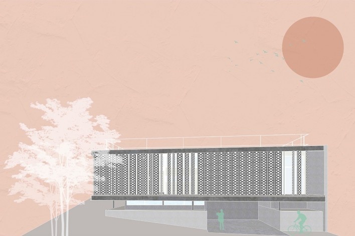 Residência Porto Madero, elevação 01, Presidente Prudente SP Brasil, 2022. Arquiteta Cristiana Pasquini / grupoDEArquitetura<br />Imagem divulgação  [grupoDEArquitetura]