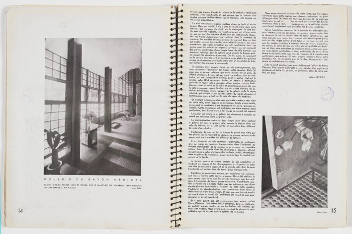 Maison de Verre publicada na revista L’Architecture d’Aujourd’Hui, n. 9, 1933, p. 14<br />Imagem divulgação 