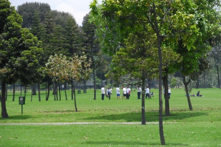 Atividade esportiva no Parque Metropolitano Símon Bolívar<br />Foto Jéssica Rossone 