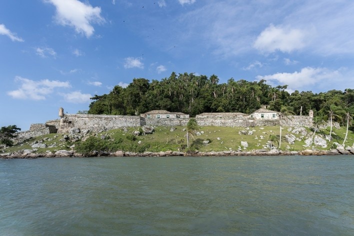 Fortaleza de Santo Antônio, Ilha de Ratón Grande, Florianópolis<br />Foto Ronaldo Azambuja 