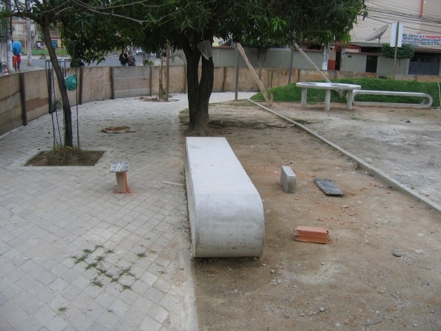 Vista do Playground em construção<br />Imagem dos autores do projeto 