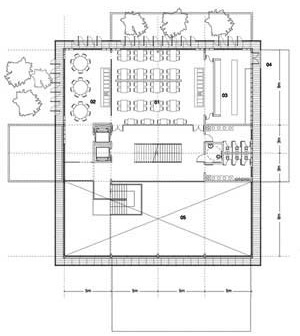 Planta mezanino<br />Imagem do autor do projeto 