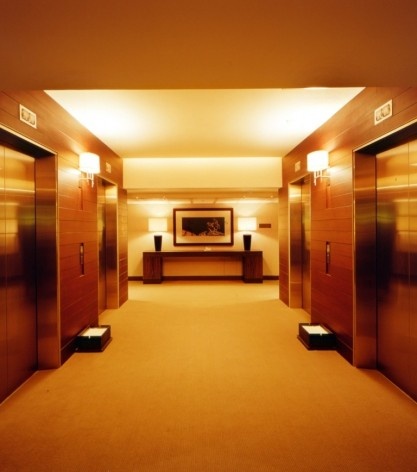 Vista interna - corredor de acesso aos quartos<br />Fotos de Fernando Cordero,Jaime Navarro e Héctor Velazco 