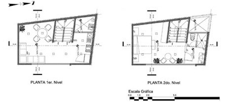 Planta primer y segundo piso<br />Imagem dos autores do projeto 