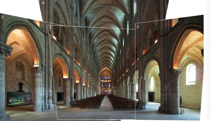 Abadia de San Remi, em Reims, França<br />Fotomontagem Victor Hugo Mori, 2014 