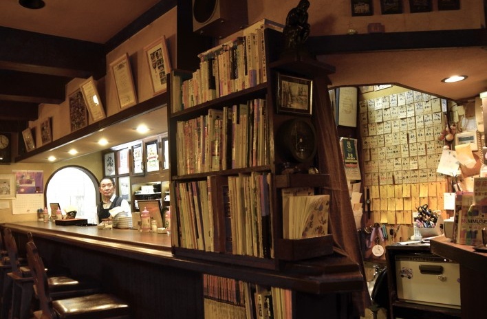 Coffee Shop tradicional com sistema de fiado, Kyoto<br />Foto Roberto Abramovich 