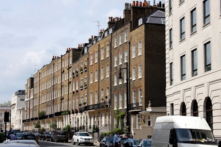 Os conjuntos habitacionais, próximo a Russel Square em Londres<br />Foto Vanessa Goulart Dorneles 