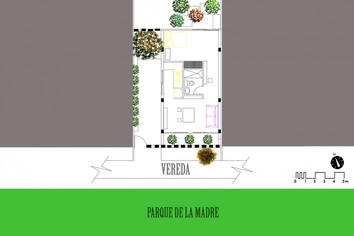 Casa Entre Bloques, planta baja del sitio, Babahoyo, Ecuador, 2017. Arquitecto José Fernando Gómez M / Natura Futura Arquitectura<br />Imagén divulgacíon  [Natura Futura Arquitectura]