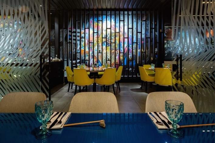 Restaurante Imakay, São Paulo SP Brasil, 2019. Arquitetos Alberto Barbour e Alexandre Liba / Urdi Arquitetura<br />Foto Nelson Kon 