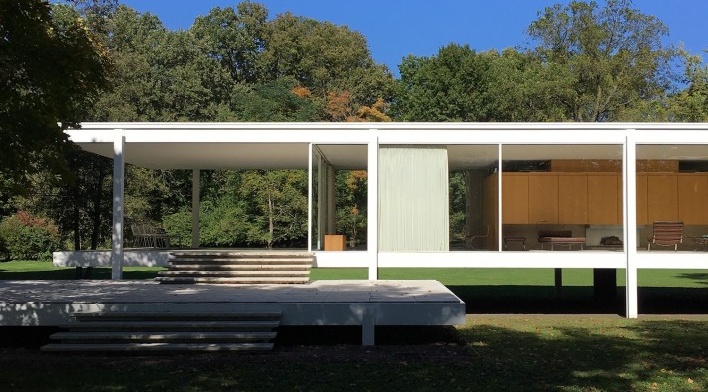Casa Edith Farnsworth, Plano, Illinois, Estados Unidos. Arquiteto Ludwig Mies van der Rohe, 1951<br />Foto Sabrina Fontenelle 