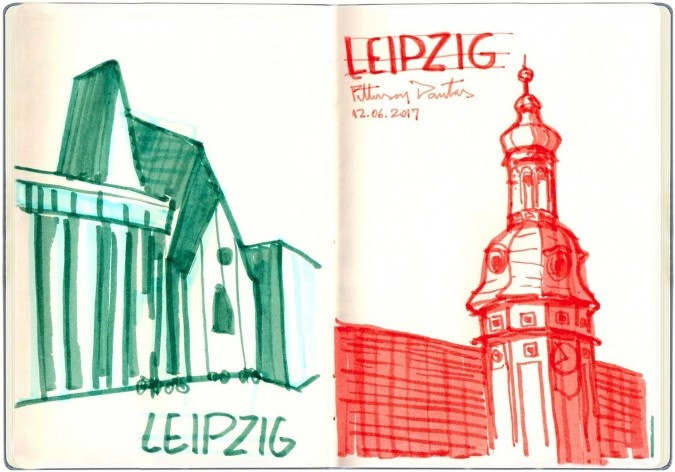 Leipzig, Alemanha<br />Desenho de Petterson Dantas 