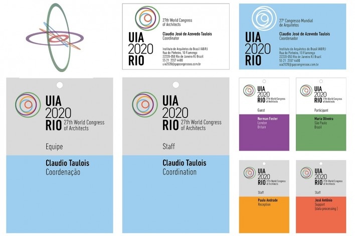 Concurso nacional para a marca do UIA Rio, primeiro lugar. Glaucio Campelo e Suzana Valladares / Unidesign