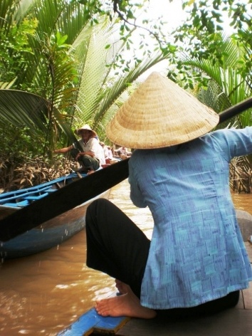 Canais no Delta do Mekong<br />Foto Lucia Maria Borges de Oliveira 