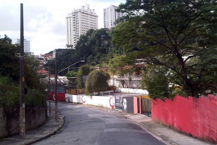 Grotão da Bela Vista visto da parte alta da rua Rocha<br />Foto Abilio Guerra 