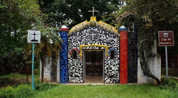 Fachada da Capela de Mosaico I<br />Foto Bianca Siqueira Martins Domingos 
