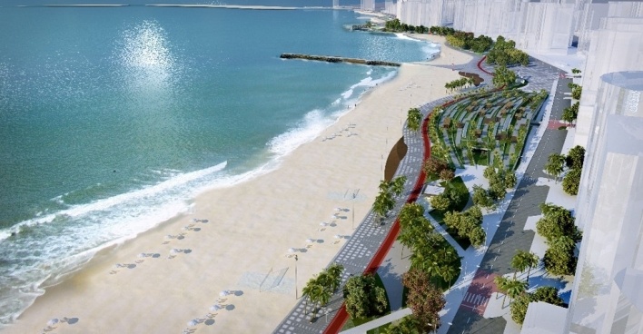 Coberta da feirinha constitui uma continuação do parque Beira-mar, amenizando o impacto dos 650 boxes na paisagem da Beira-mar
