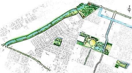 Implantação do sistema de parques do Guarituba<br />Imagem: Mônica M. da Silva 