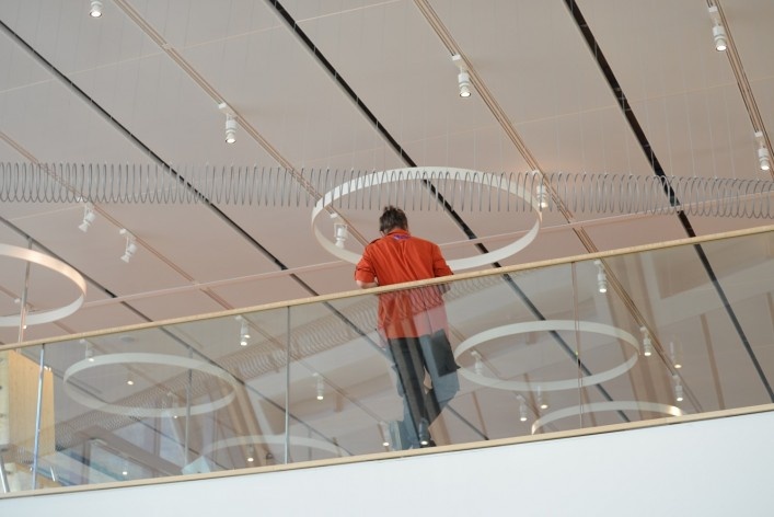 Aspecto interior do MUSE, intercomunicação entre os ambientes<br />Foto Fabio Jose Martins de Lima 
