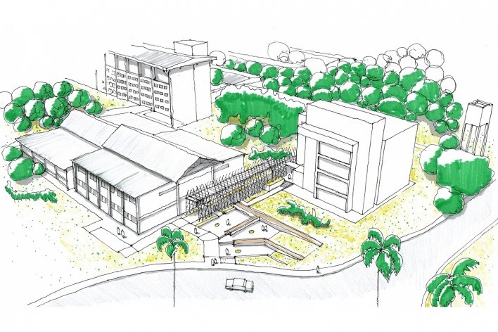 Passagem coberta em madeira: modelagem generativa por algoritmos, Campus UFRN, Natal RN Brasil, 2019. Arquitetos Alessio Perticarati Dionisi, Clodoaldo Dino de Castro e Nilberto Gomes de Sousa<br />Elaboração Alessio Perticarati Dionisi 