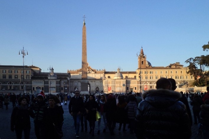 Piazza del Popolo, Roma, 21 de dezembro de 2013<br />Foto Adson Cristiano Bozzi R. Lima 