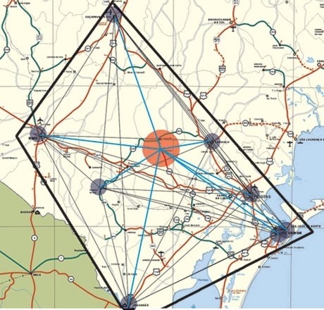 Mapa Regional<br />Imagem dos autores do projeto 