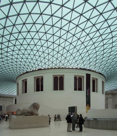 British Museum, foyer, Londres. Arquiteto Norman Foster<br />Foto Victor Hugo Mori 