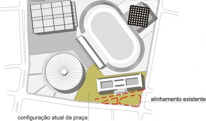 Esquema da Nova Praça<br />Imagem dos autores do projeto 