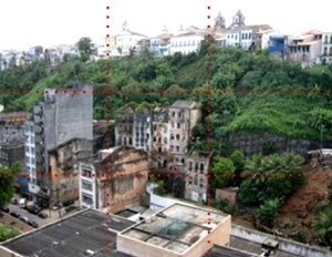 Situação atual das edificações em seu contexto urbano<br />Imagem dos autores do projeto 