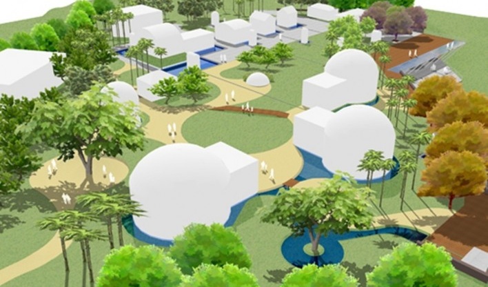 Vista geral do Parque das Lunetas<br />Imagem dos autores do projeto 