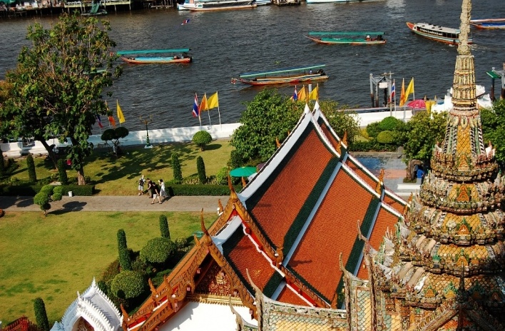 Vista del rio desde la torre central, Wat Arun<br />Foto Juliana Andrade 