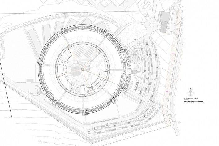 Projeto Sirius, planta nível 619.00, Campinas SP, 2019. Paulo Bruna Arquitetos Associados<br />Imagem divulgação  [Paulo Bruna Arquitetos Associados]