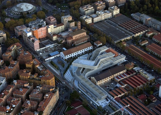 MAXXI – Museu de Arte do Século XXI, Roma, Itália, 1998-2009. Zaha Hadid Architects<br />Foto Iwan Baan 