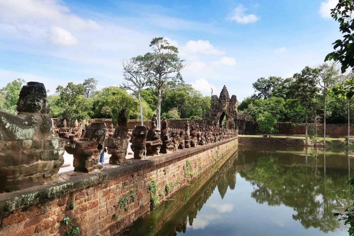 Angkor Thom, Portão Sul, Camboja<br />Foto Victor Hugo Mori 