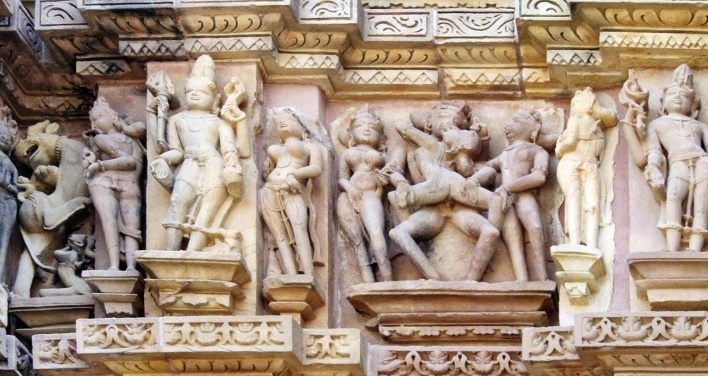 Templos Khajuharo em Madhya Pradesh, Índia<br />Fotomontagem Victor Hugo Mori, 2010 
