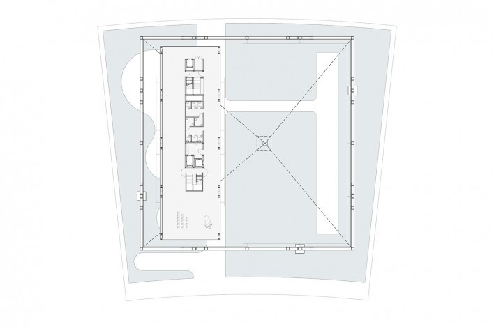 Pavilhão do Brasil na Expo Dubai 2020, planta primeiro nível, Dubai, Emirados Árabes Unidos, 2020. Arquitetos José Paulo Gouvêa, Marta Moreira, Martin Benavidez e Milton Braga / Ben-Avid + JPG.ARQ + MMBB Arquitetos<br />Imagem divulgação/disclosure image/divulgación  [Ben-Avid + JPG.ARQ + MMBB Arquitetos]