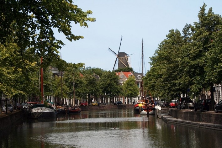 Dique e moinho d’água, Schidam, Holanda<br />Foto Abilio Guerra 