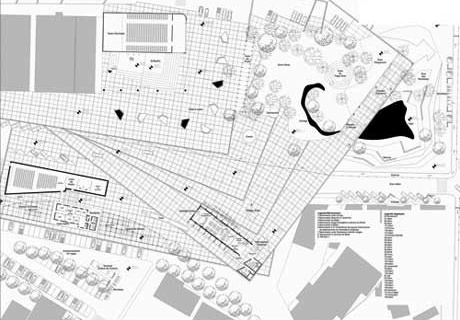 Área da Estação Férrea – planta baixa<br />Imagem do autor do projeto 