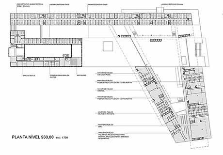 Planta nível 933,00<br />Imagem dos autores do projeto 