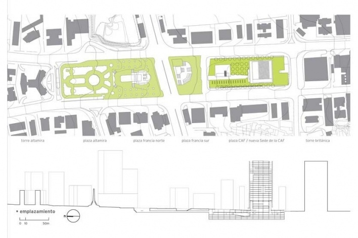 Implantação<br />Desenho do escritório  [Andrade Morettin Arquitetos Associados]