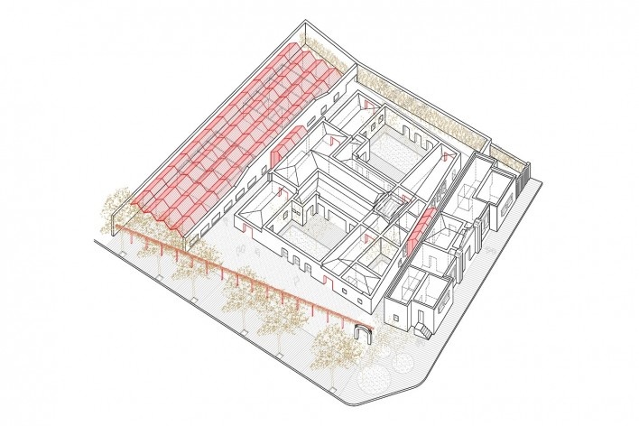 El Roser Social Centre in Reus, Tarragona, Spain, 2022. Architects Josep Ferrando, David Recio, Xavi Gallego (authors) / Josep Ferrando Architecture and Gallego Arquitectura<br />Imagen divulgación/disclosure image  [Ferrando Architecture/Gallego Arquitectura]