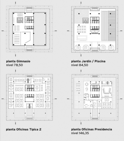 Plantas<br />Desenho do escritório  [Andrade Morettin Arquitetos Associados]