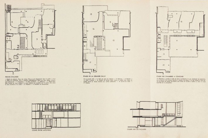 Maison de Verre publicada na revista L’Architecture d’Aujourd’Hui, n. 9, 1933, encarte com desenho
<br />Imagem divulgação 
